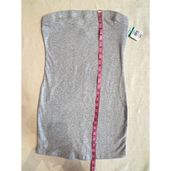 Nordstrom BP Strapless Mini Tube Dress Bodycon Heather Gray Cotton Stretch Small - Picture 9 of 14